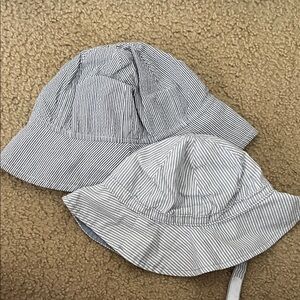 Striped Kids Sun Hat Set